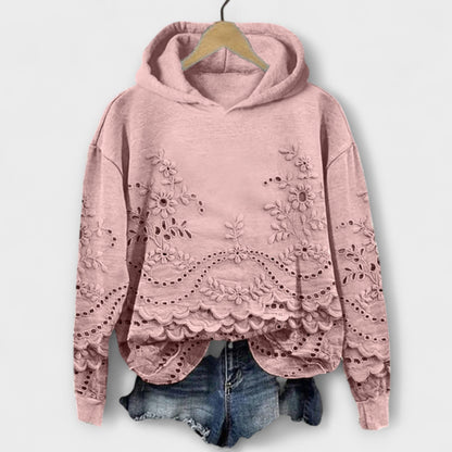 Grace – Vintage hettegenser med blomstertrykk