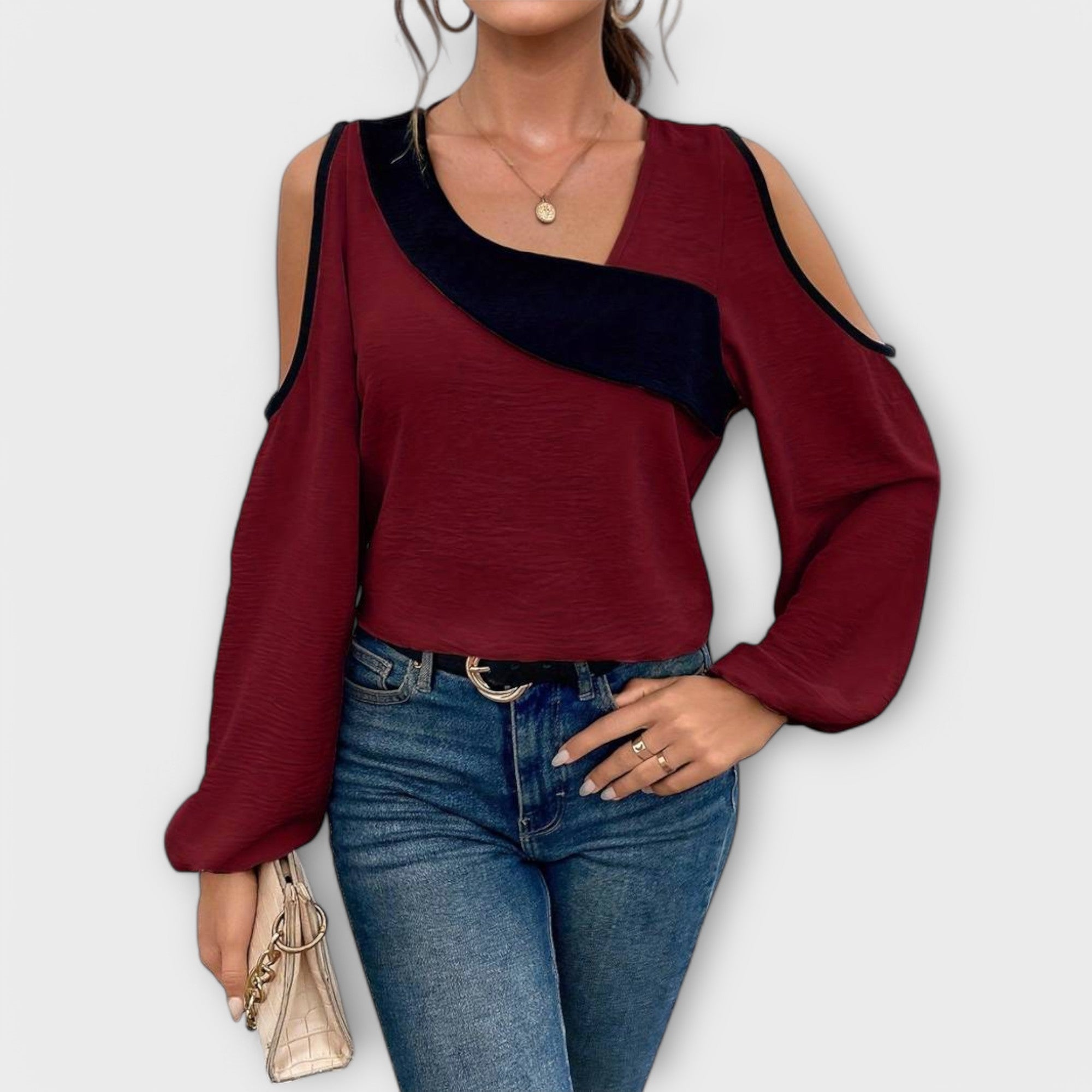 Scarlett - Bluse med Firkanthals