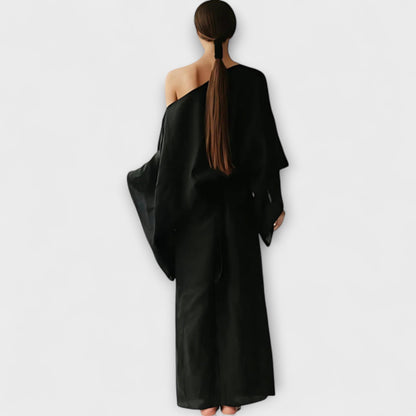 Dana - Kimono Kjole Laget av Lin og Bomull