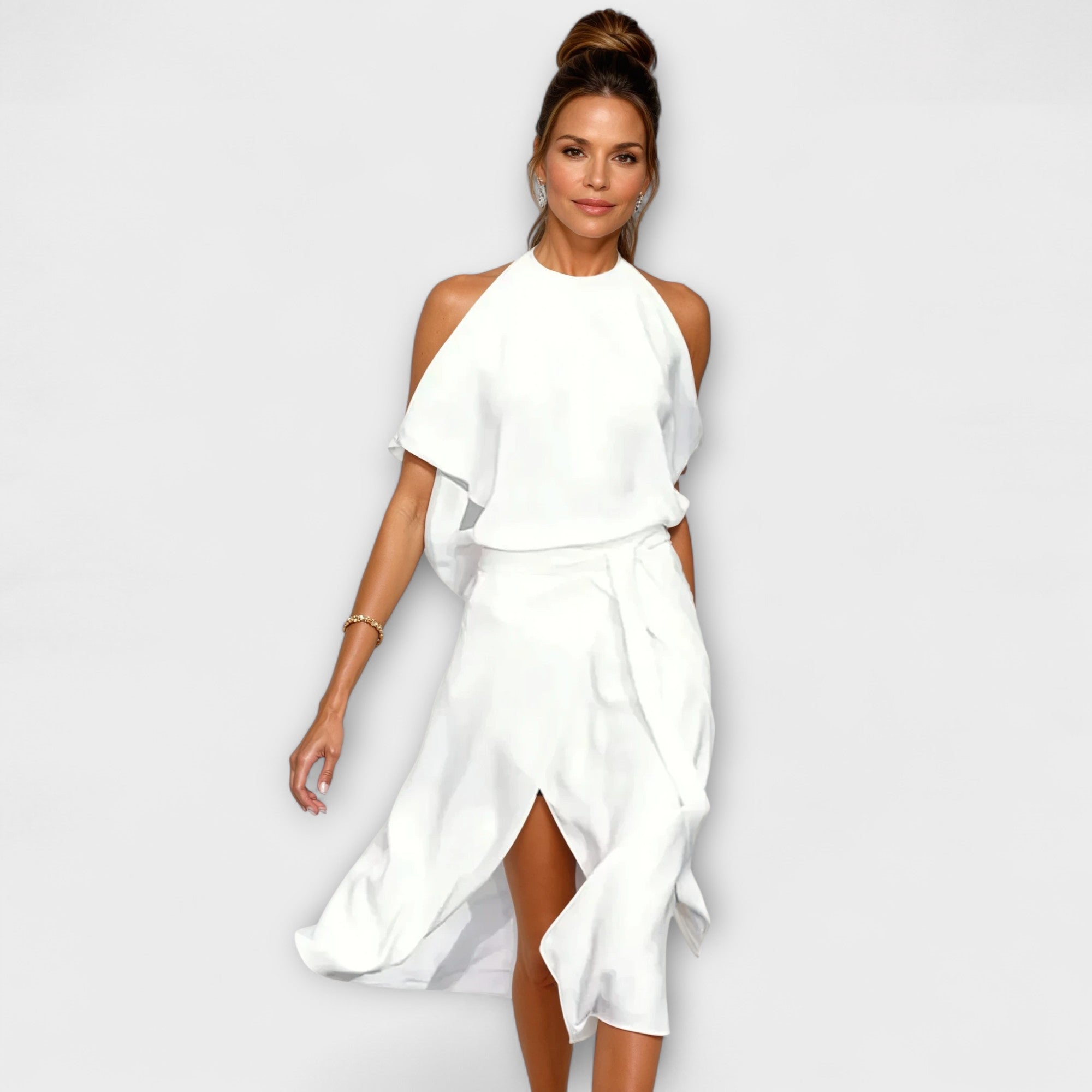 Madonna - Elegant Kjole med Motetrend Off-Shoulder Design