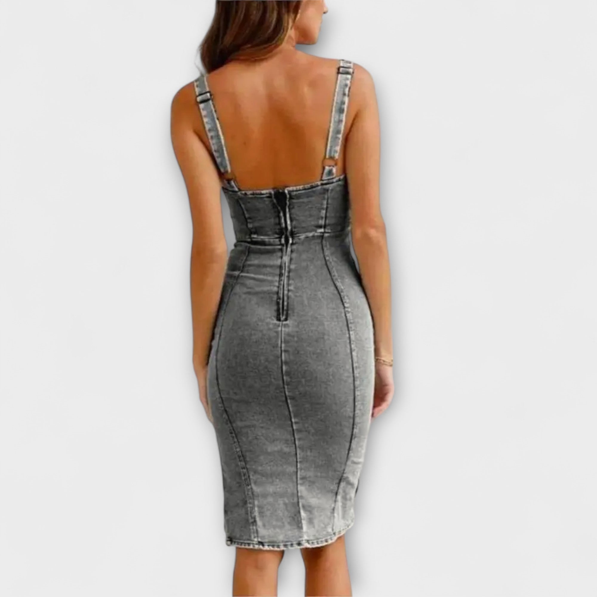Anna - Denimkjole med justerbare stropper