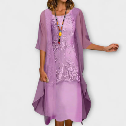 Danielle - Elegant To-Delt Chiffon Kjole