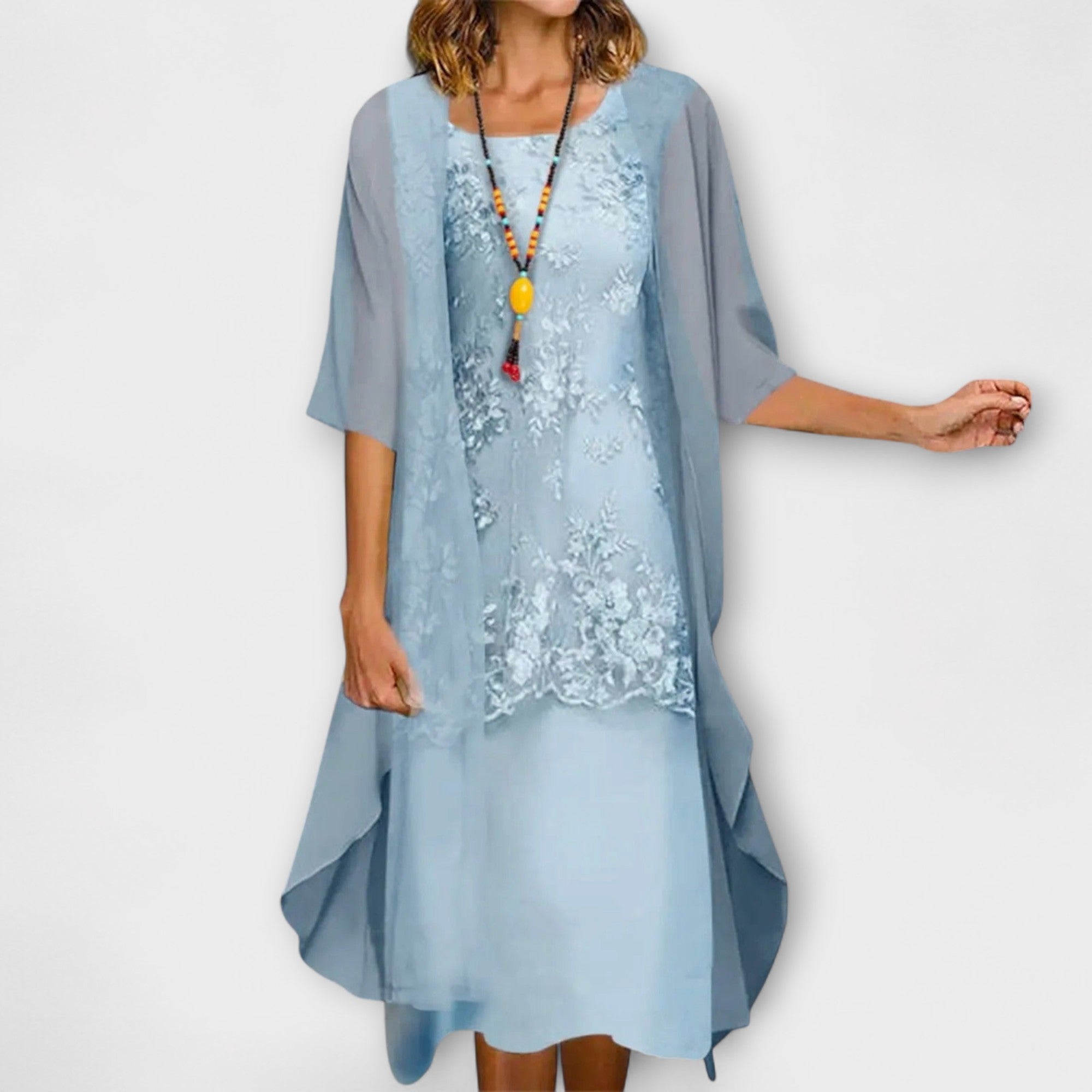 Danielle - Elegant To-Delt Chiffon Kjole