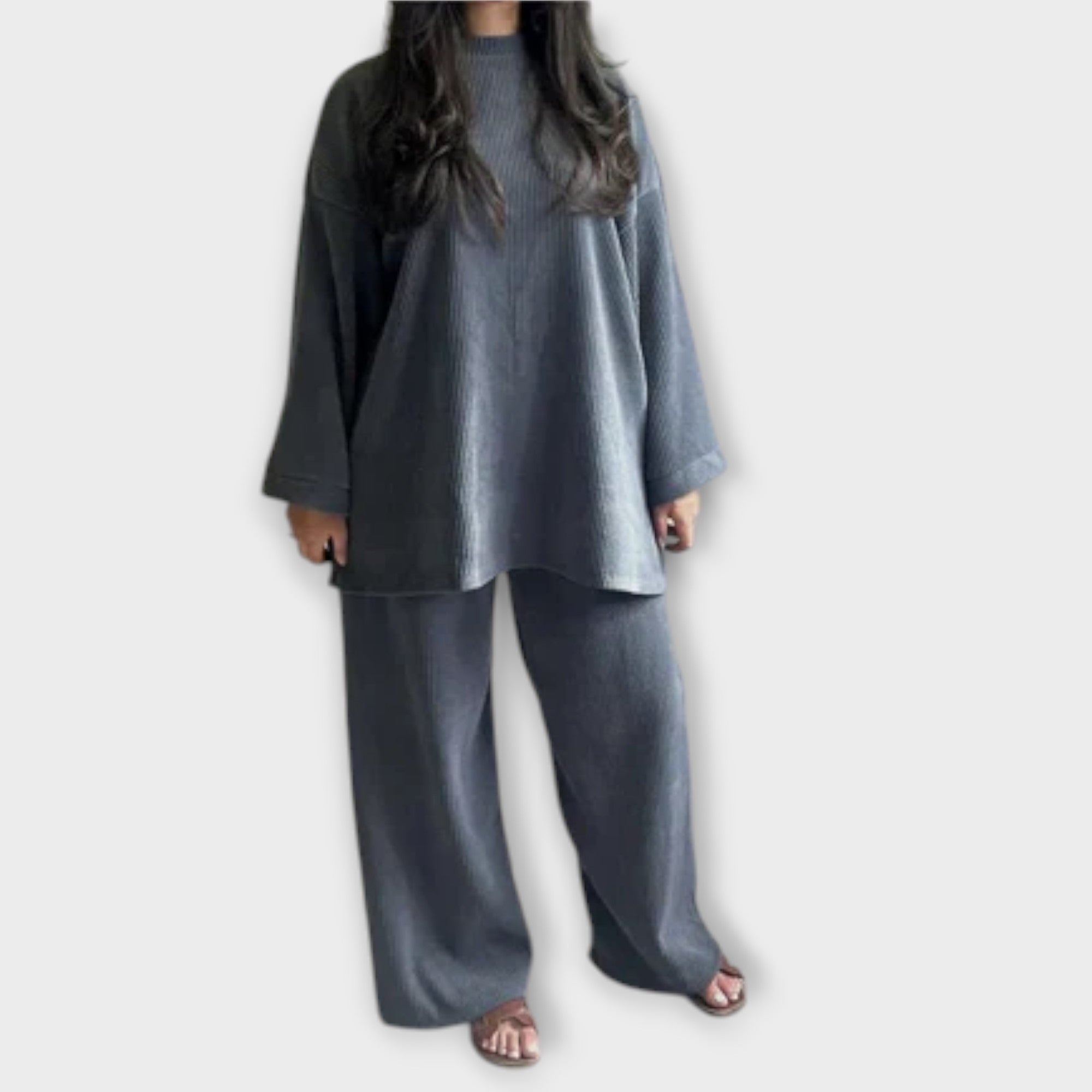 Ingrid - Oversized Sett - Ribbet Stil