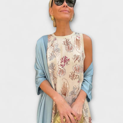 Elveria – Maxi Kjole med Matchende Cardigan