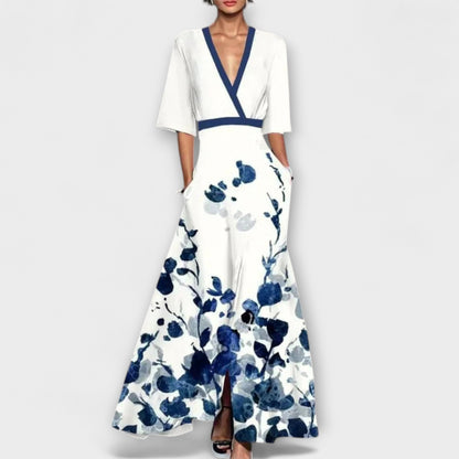 Alma - Elegant Ermeløs Design Kjole for Damer